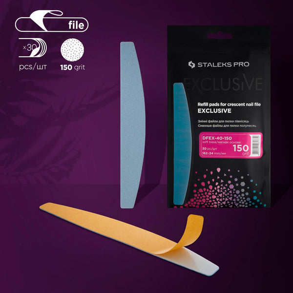 STALEKS Refill pads for crescent nail file EXCLUSIVE 40 (30 pcs)