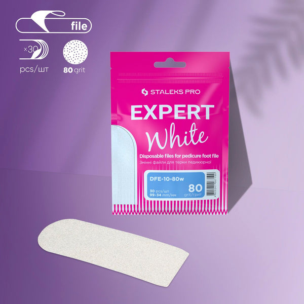 STALEKS Disposable white files for pedicure grater EXPERT 10