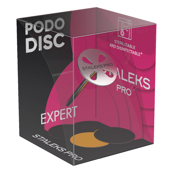 STALEKS Pedicure disc PODODISC EXPERT and set of disposable file 180 grit 5pc