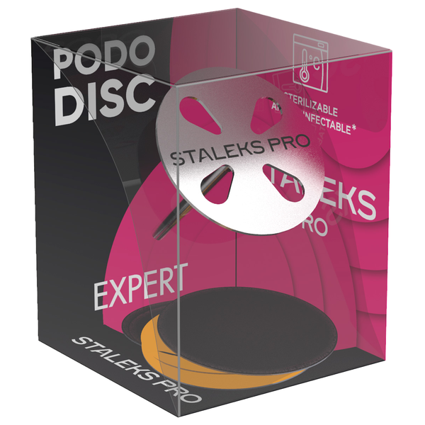 STALEKS Pedicure disc PODODISC EXPERT and set of disposable file 180 grit 5pc