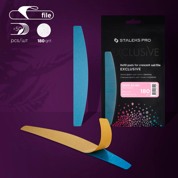 STALEKS Disposable files for crescent nail file EXCLUSIVE 42 (50 pcs)