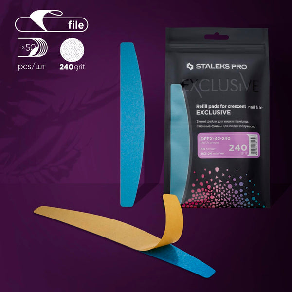 STALEKS Disposable files for crescent nail file EXCLUSIVE 42 (50 pcs)